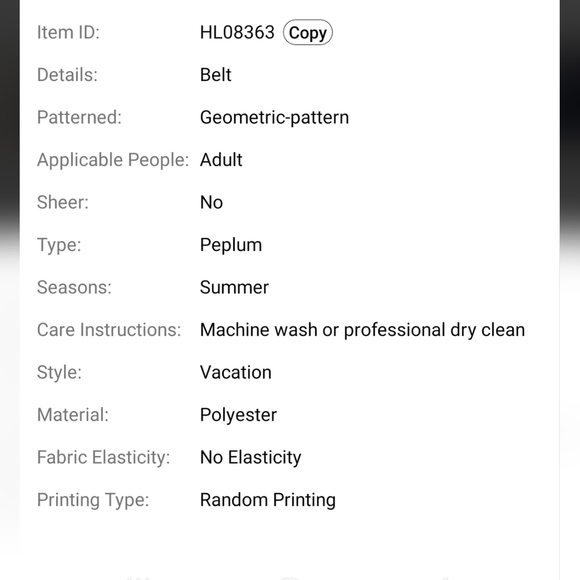 Geometric Pattern Belted Peplum Maxi Dress - Picture 8 of 11